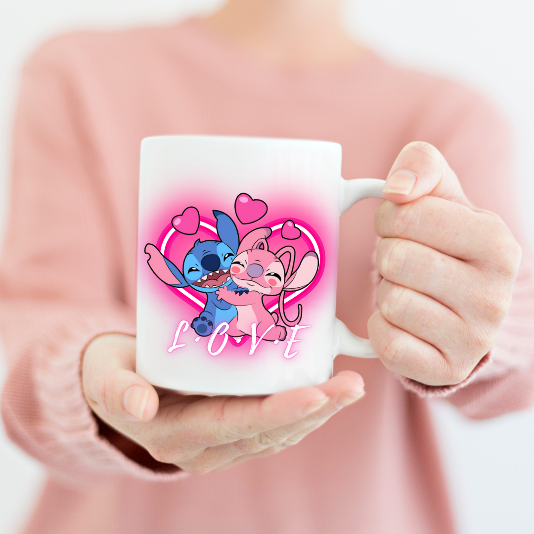 Lilo & stitch mug stitch & angel
